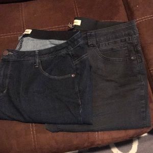 Democracy Jeans Size 18- Dark Indigo & Black Wash